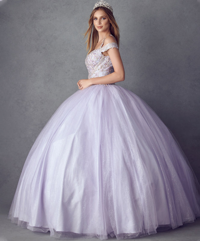 Quinceniera Dresses Long Ball Gown A Line Quinceniera Dress Juliet JT1430 Lilac