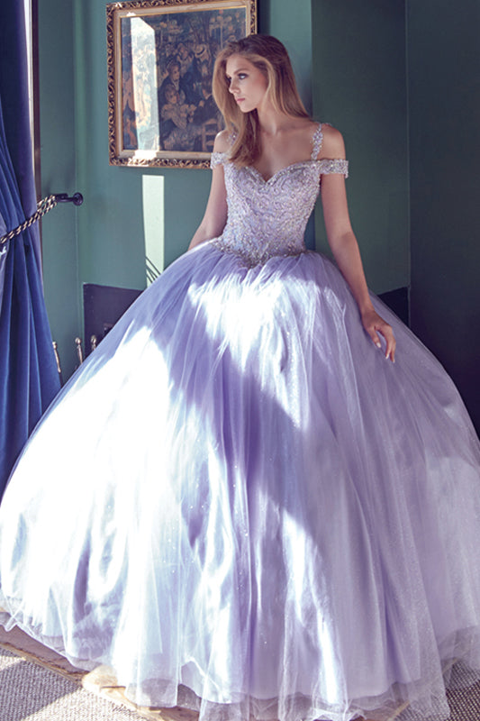Quinceniera Dresses Long Ball Gown A Line Quinceniera Dress Juliet JT1430 Lilac