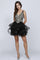 Cocktail Dresses Short Cocktail Metallic Dress Black