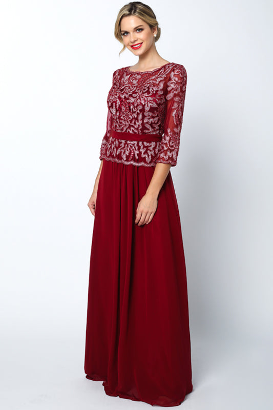 Juliet 634 Beaded Formal Long Mother of the Bride Dress