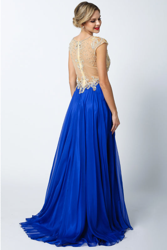 Juliet 636 Formal Long Slit Evening Dress