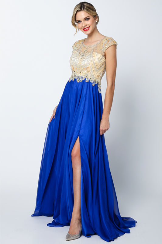 Juliet 636 Formal Long Slit Evening Dress