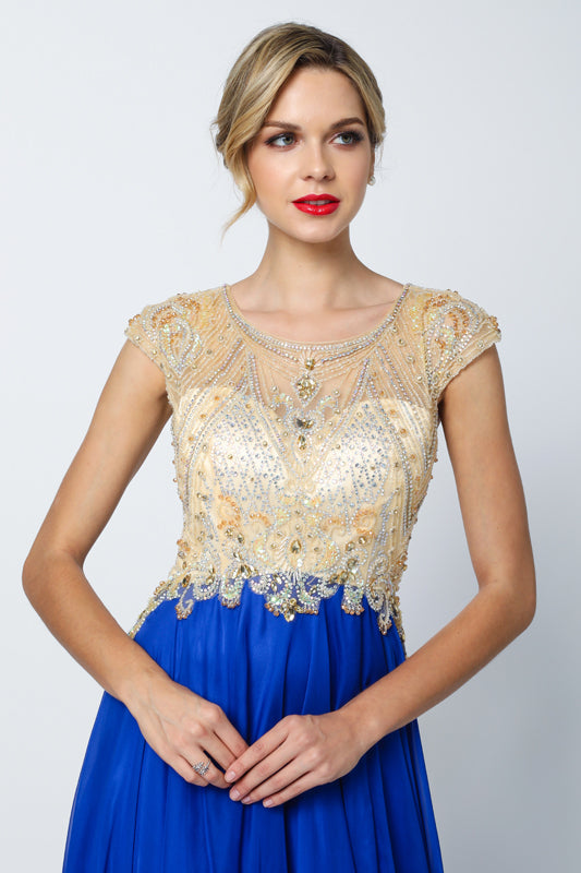 Juliet 636 Formal Long Slit Evening Dress