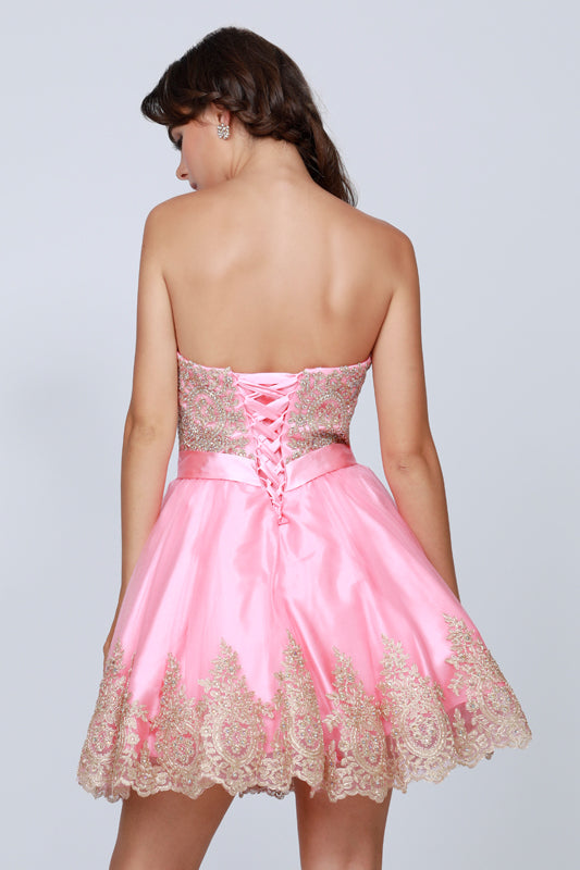 Juliet 759 Homecoming Beaded Mini Cocktail Dress