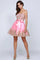 Cocktail Dresses Homecoming Beaded Mini Cocktail Dress Coral/Gold