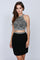 Cocktail Dresses Beaded Short Cocktail Two Piece Dress Black