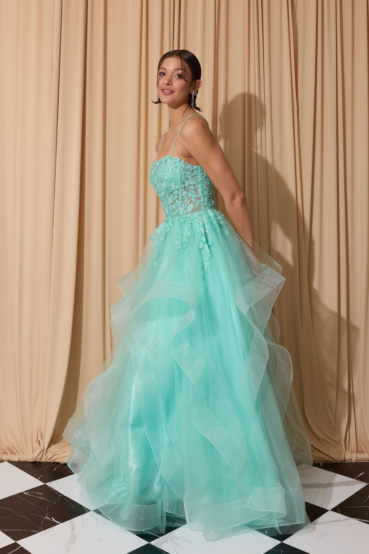 Sweetheart Floor-Length Tulle Prom Ball Gown Eureka Fashion 167