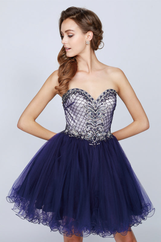 Juliet 778 Beaded Homecoming Short Cocktail Dress
