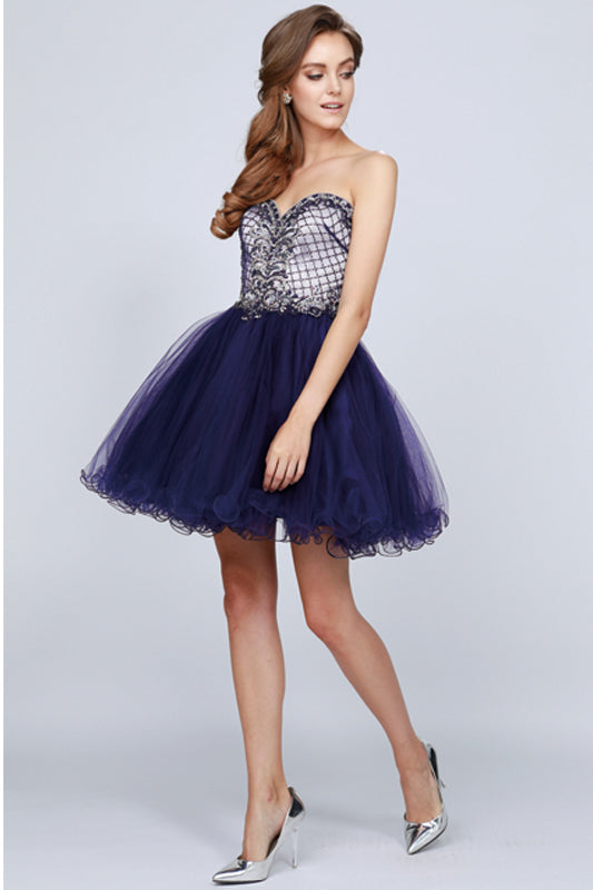 Juliet 778 Beaded Homecoming Short Cocktail Dress