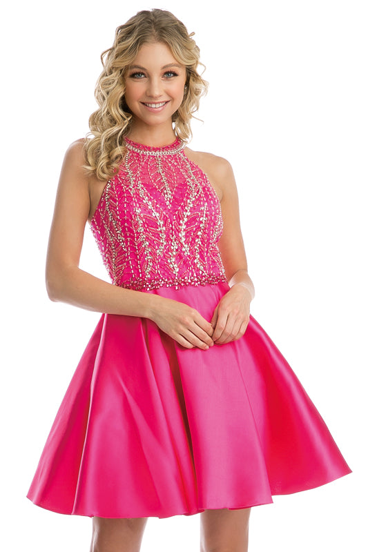 Juliet 785 Homecoming Beaded Short Mini Cocktail Dress