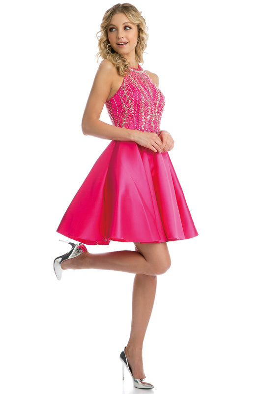 Juliet 785 Homecoming Beaded Short Mini Cocktail Dress