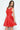 Cocktail Dresses Short Homecoming Pleated Lace Cocktail Dress Red