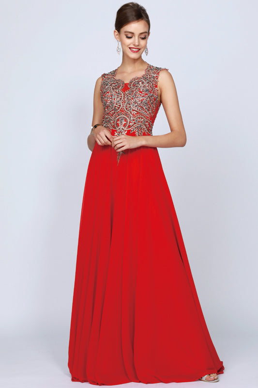 Juliet 653 Long Formal A Line Evening Dress