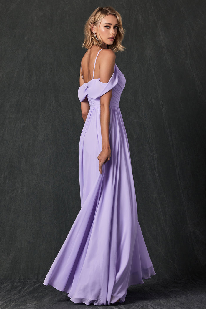 Prom Dresses Fitted Long Formal Pleated Prom Dress Lilac