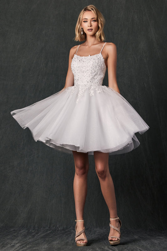 Cocktail Dresses A Line Short Cocktail Floral Dress Off White