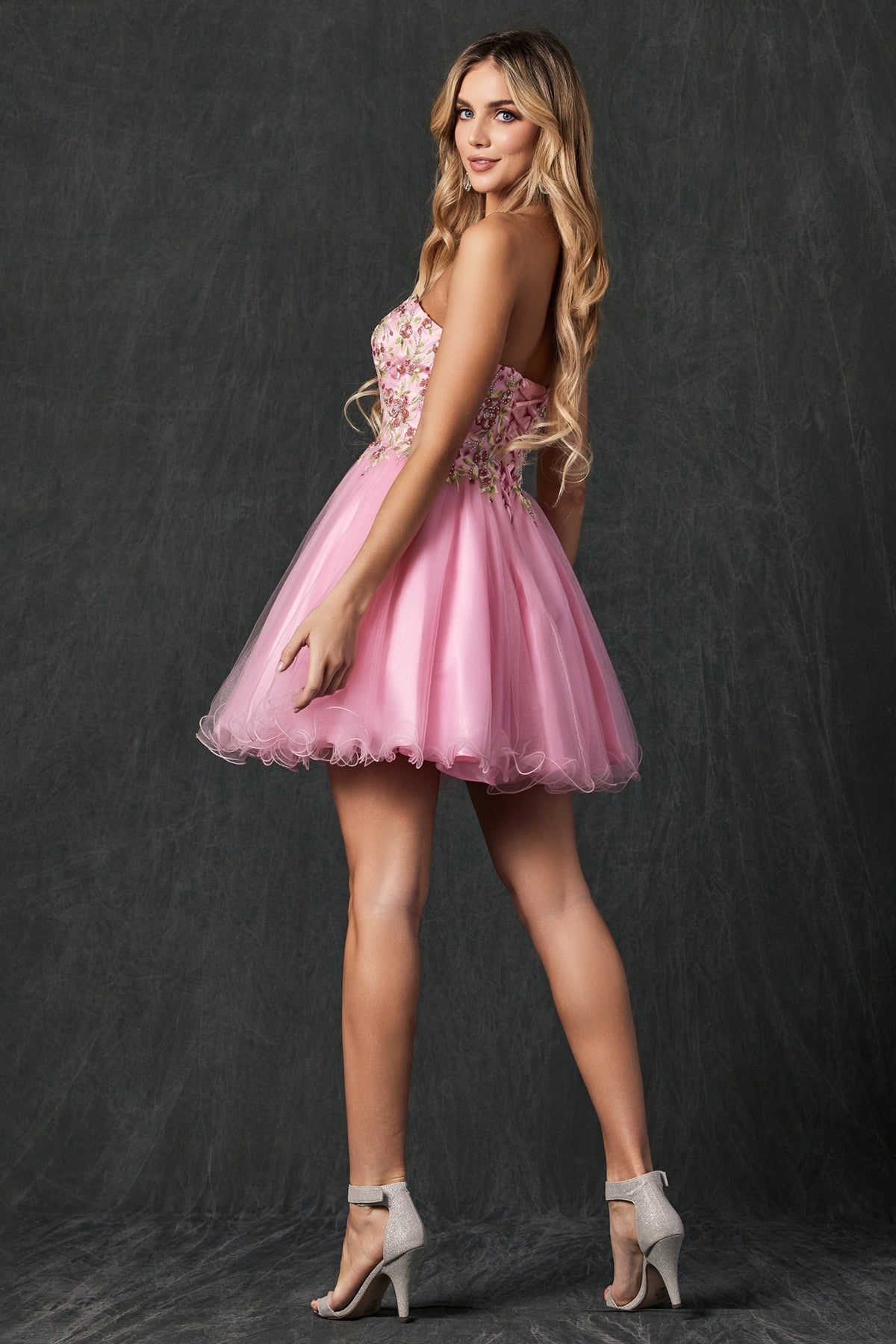 Juliet 788 Short A Line Homecoming Beaded Cocktail Dress