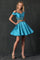 Homecoming Dresses Two Piece Short Homecoming Cocktail Dress Turquoise
