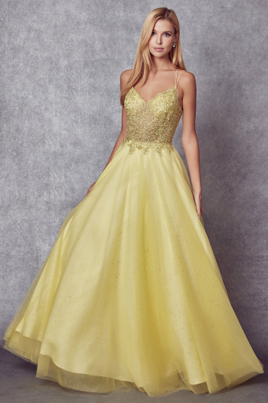 Juliet JT268 Long Ball Gown Formal Prom Dress