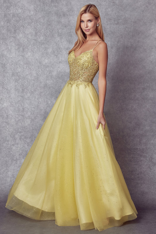 Juliet JT268 Long Ball Gown Formal Prom Dress