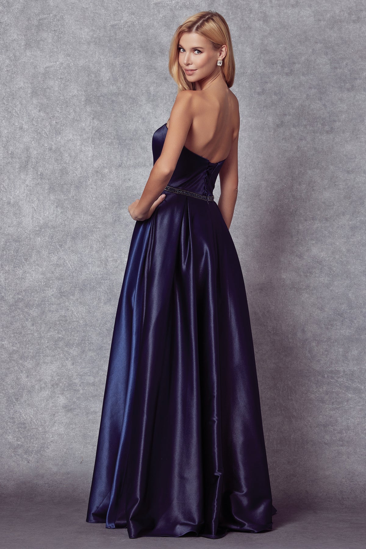 Juliet 688 A Line Long Beaded Formal Evening Prom Dress