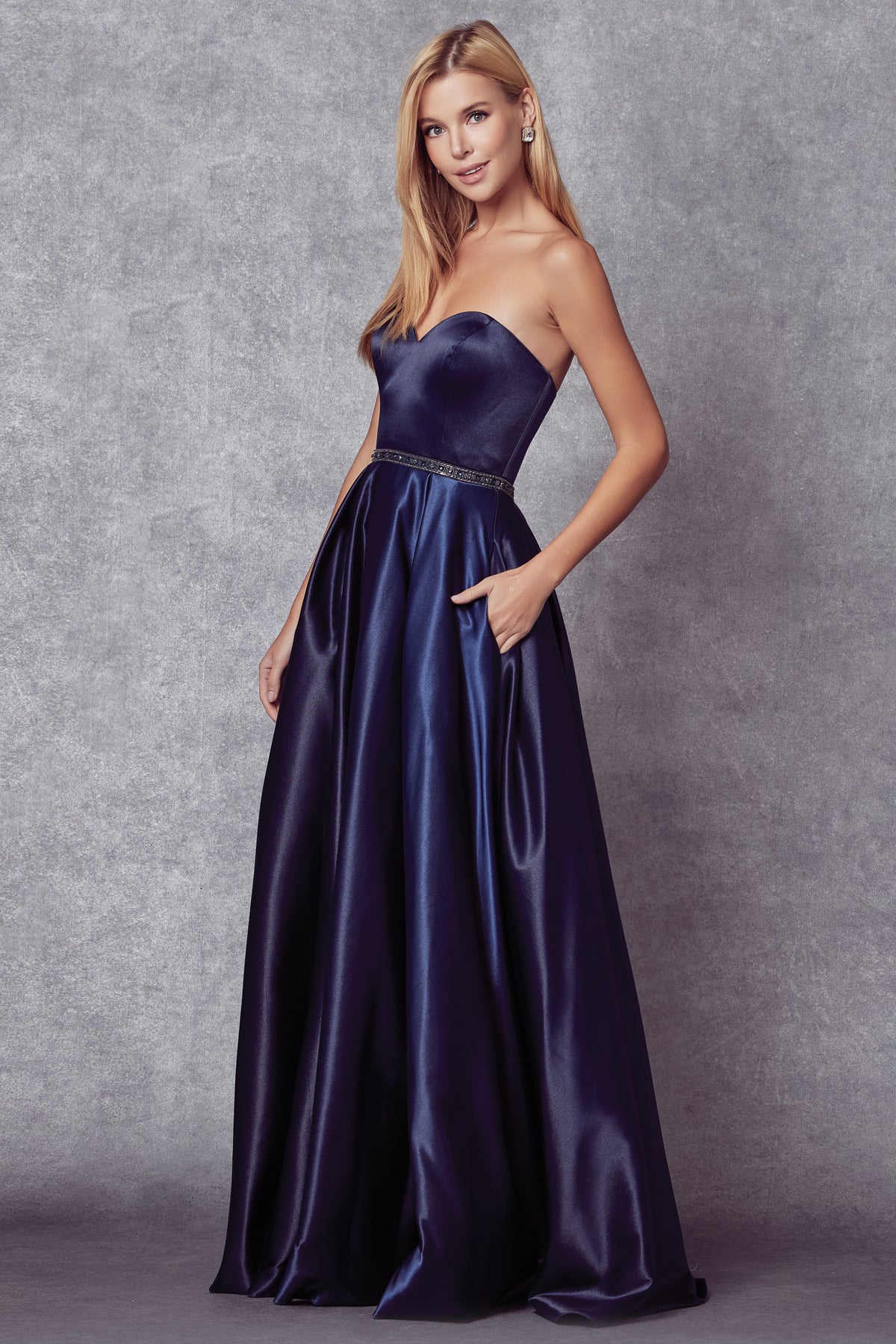Juliet 688 A Line Long Beaded Formal Evening Prom Dress