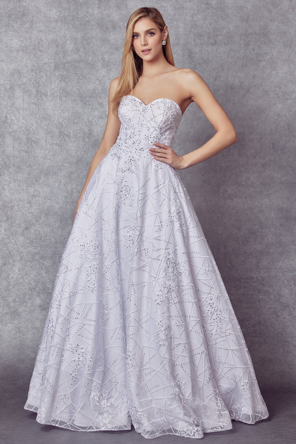Juliet JT692W Long Lace Wedding Dress
