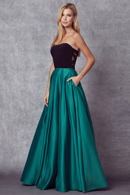 Juliet 694 Long Ball Gown Formal Prom Dress