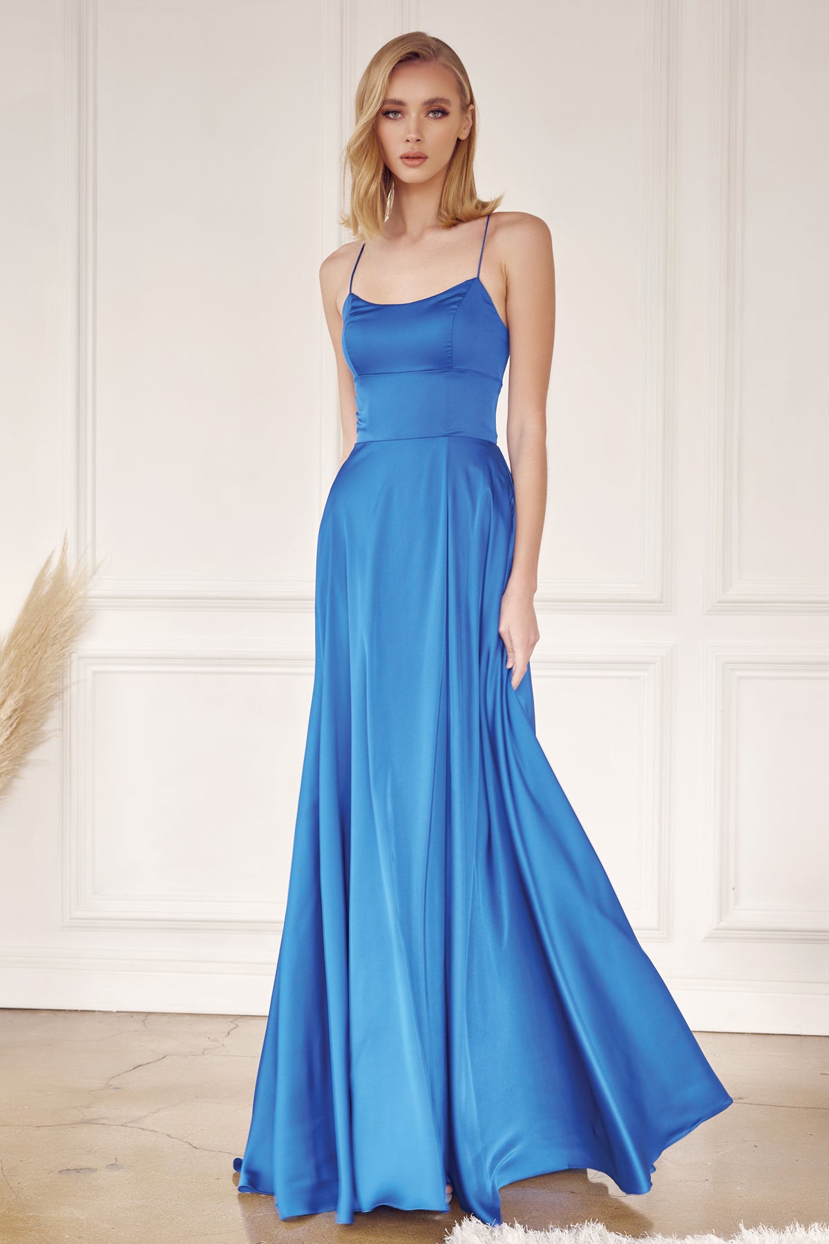Juliet 278 Long A Line Formal Slit Prom Dress