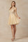 Cocktail Dresses Short Lace Mini Glitter Cocktail Dress Champagne
