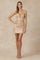 Cocktail Dresses Sequin Short Cocktail Print Dress Champagne