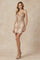 Cocktail Dresses Fitted Short Cocktail Mini Sequin Dress Rose Gold
