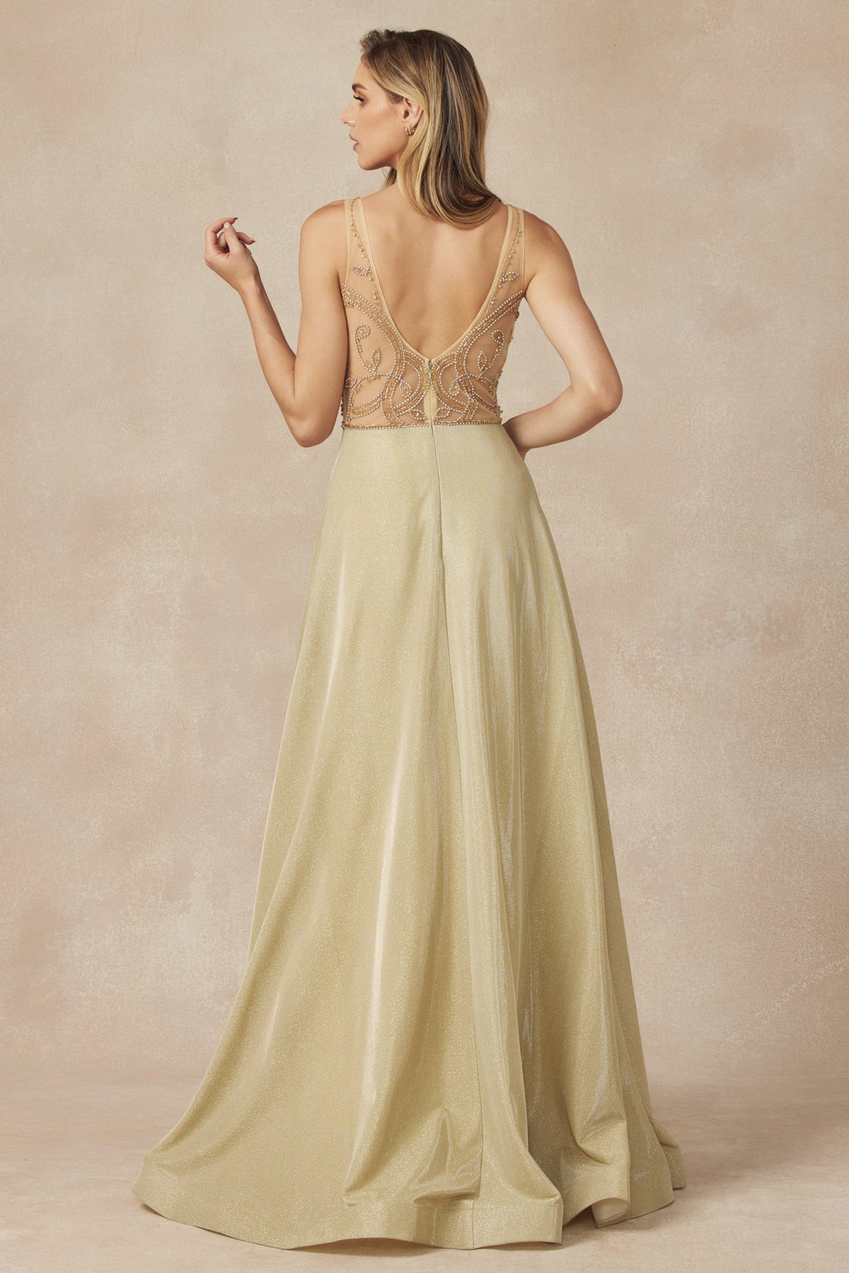 Juliet 699 Long A Line Formal Evening Prom Dress