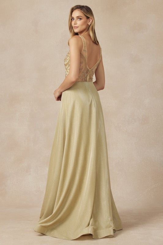 Juliet 699 Long A Line Formal Evening Prom Dress