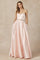 Prom Dresses A Line Long Beaded Formal Evening Prom Dress Blush