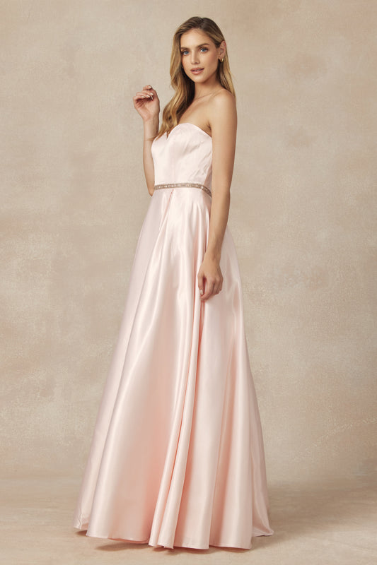 Juliet 688 A Line Long Beaded Formal Evening Prom Dress