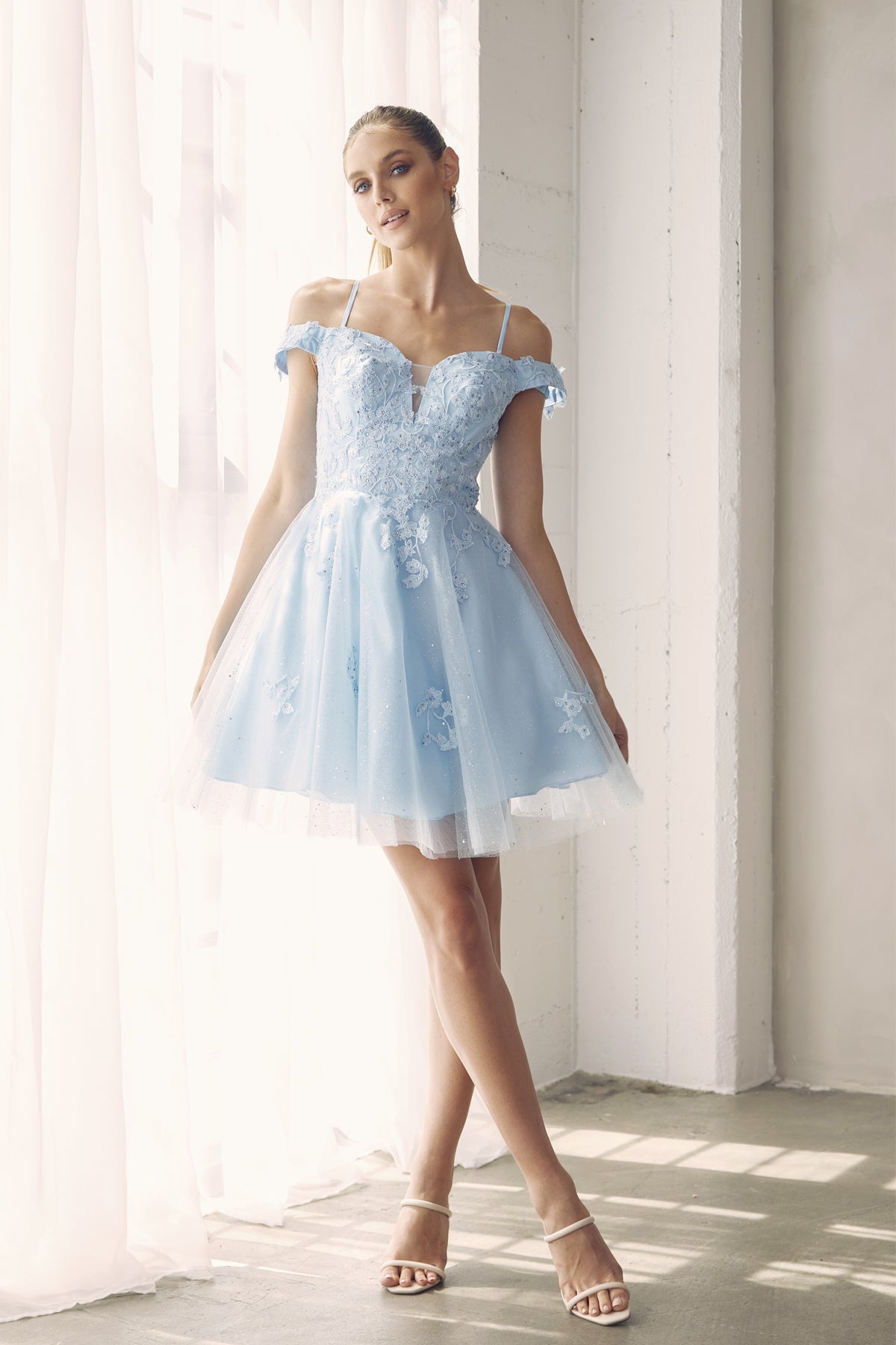 Juliet JT866 Short Lace Mini Cocktail Dress