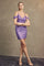 Cocktail Dresses Fitted Short Cocktail Sequin Dress Purple