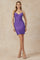 Cocktail Dresses Short Homecoming Cocktail Fitted Dress Purple