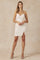 Cocktail Dresses Short Slit Homecoming Sequin Dress Cream Multi
