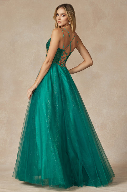 Juliet JT268 Long Ball Gown Formal Prom Dress