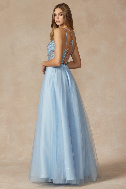 Juliet JT268 Long Ball Gown Formal Prom Dress