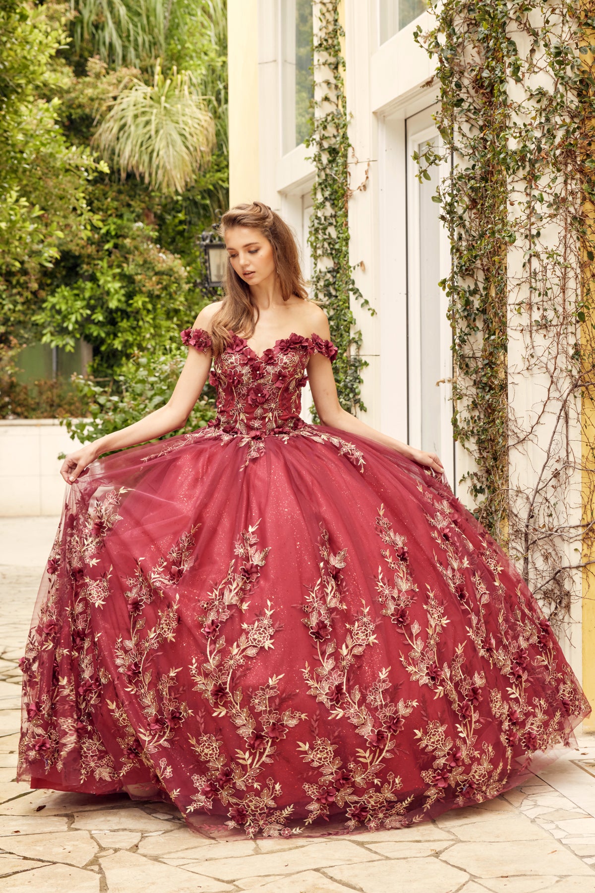 Juliet 1447 Long Off Shoulder Quinceanera Dress Juliet 1447 Long Off Shoulder Quinceanera Dress