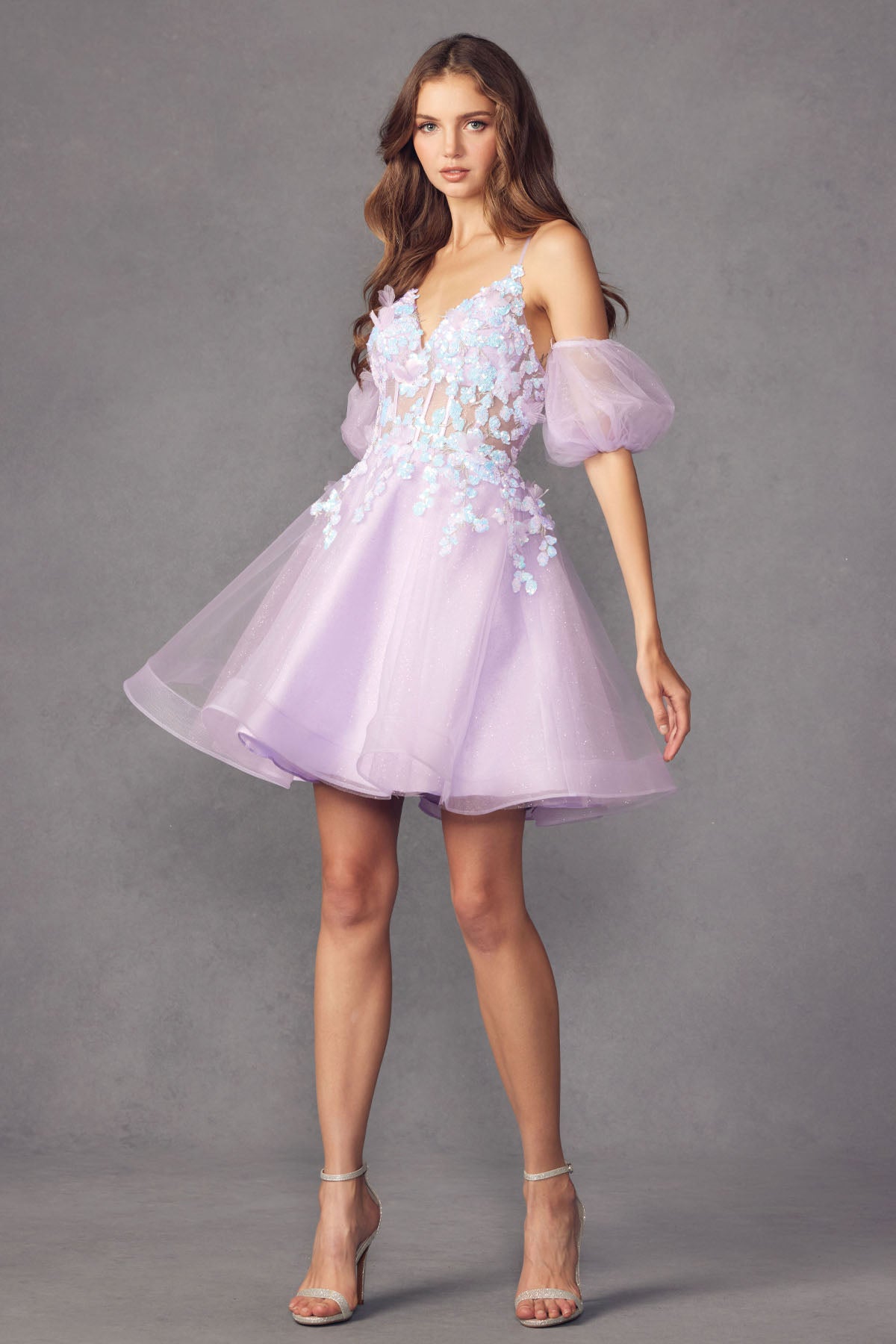 Juliet JT901 Homecoming Sequin Short Cocktail Dress