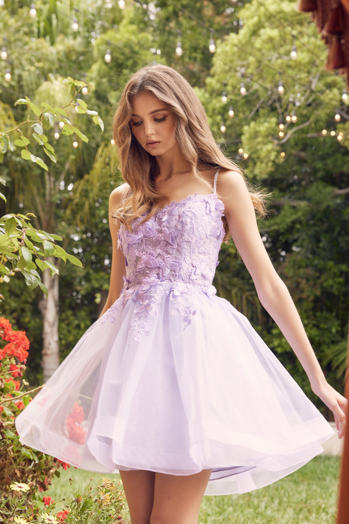 Juliet JT902 Short Cocktail Lace Dress