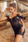 Cocktail Dresses Short Cocktail Fitted Glitter Printed Dress Black