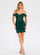 Cocktail Dresses Fitted Short Sequin Slit Cocktail Dress Emerald Green