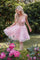 Cocktail Dresses Cocktail Floral Lace Short A Line Dress  Baby Pink