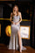 Prom Dresses Prom Long Corset Beaded Applique Formal Dress Silver