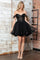 Cocktail Dresses Short Cocktail Beaded Homecoming Fitted Dress  Black