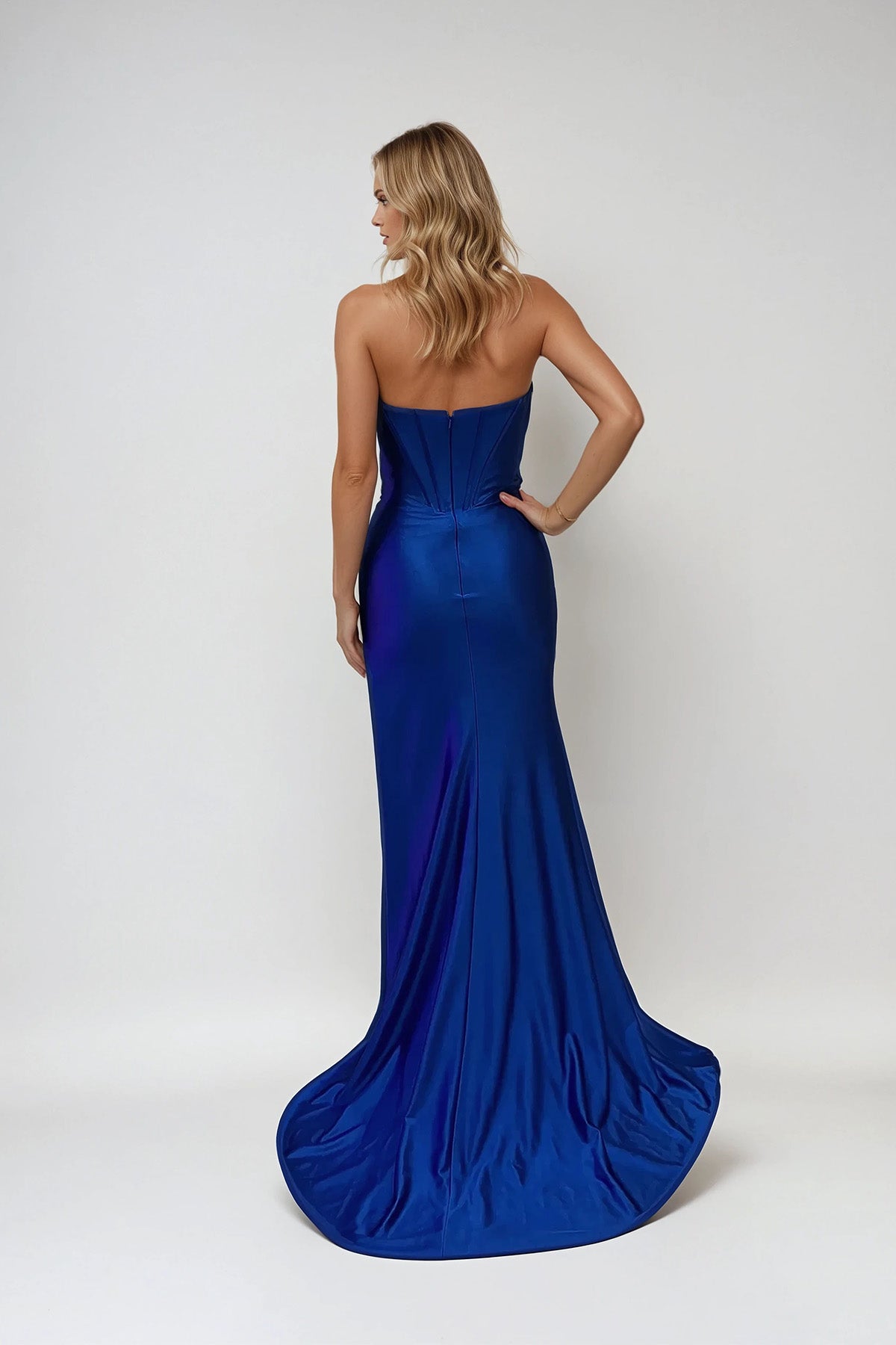 Juliet JT2527L Prom Long Fitted Corset Formal Sequin Dress
